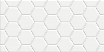 Карвинг 60x60 Эдельвейс (Edelweiss) New Trend: Плитка настенная Эдельвейс Гексагон белый / Edelweiss Hexagon White